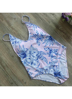 Floral Printing One piece Swimwear women