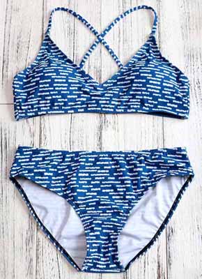 Blue Bandage Bikini set 4