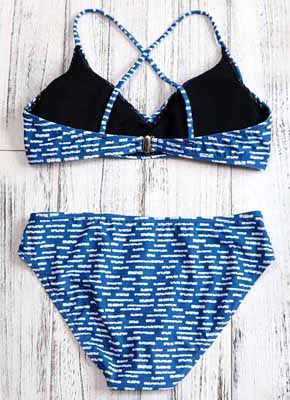 Blue Bandage Bikini set 5